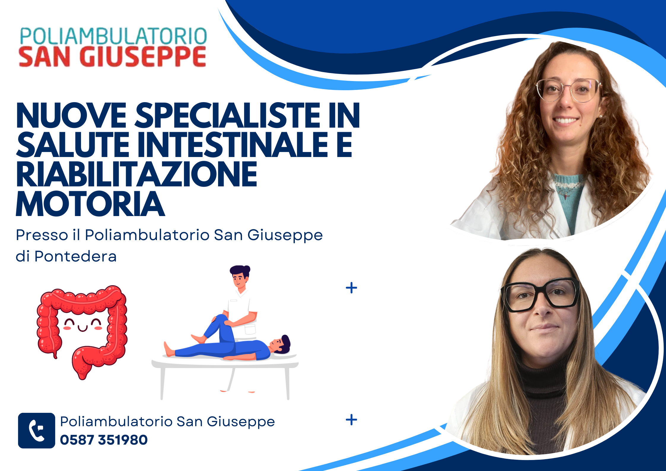 Nuove specialiste in gastroenterologia e fisiatria al San Giuseppe
